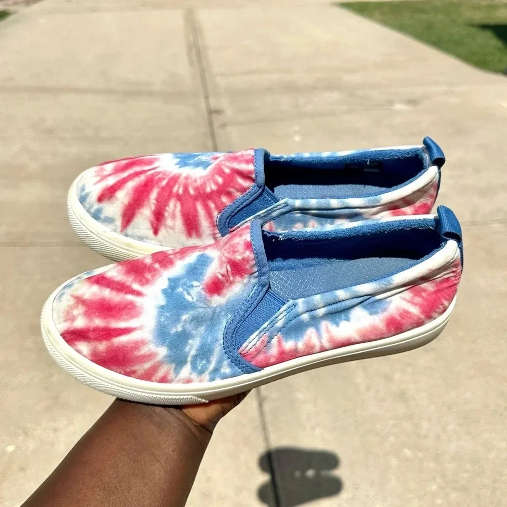 Skechers Women’s‎ Poppy Hippy Hype Colorful Rainbow Tie Dye Canvas Sneakers 7.5